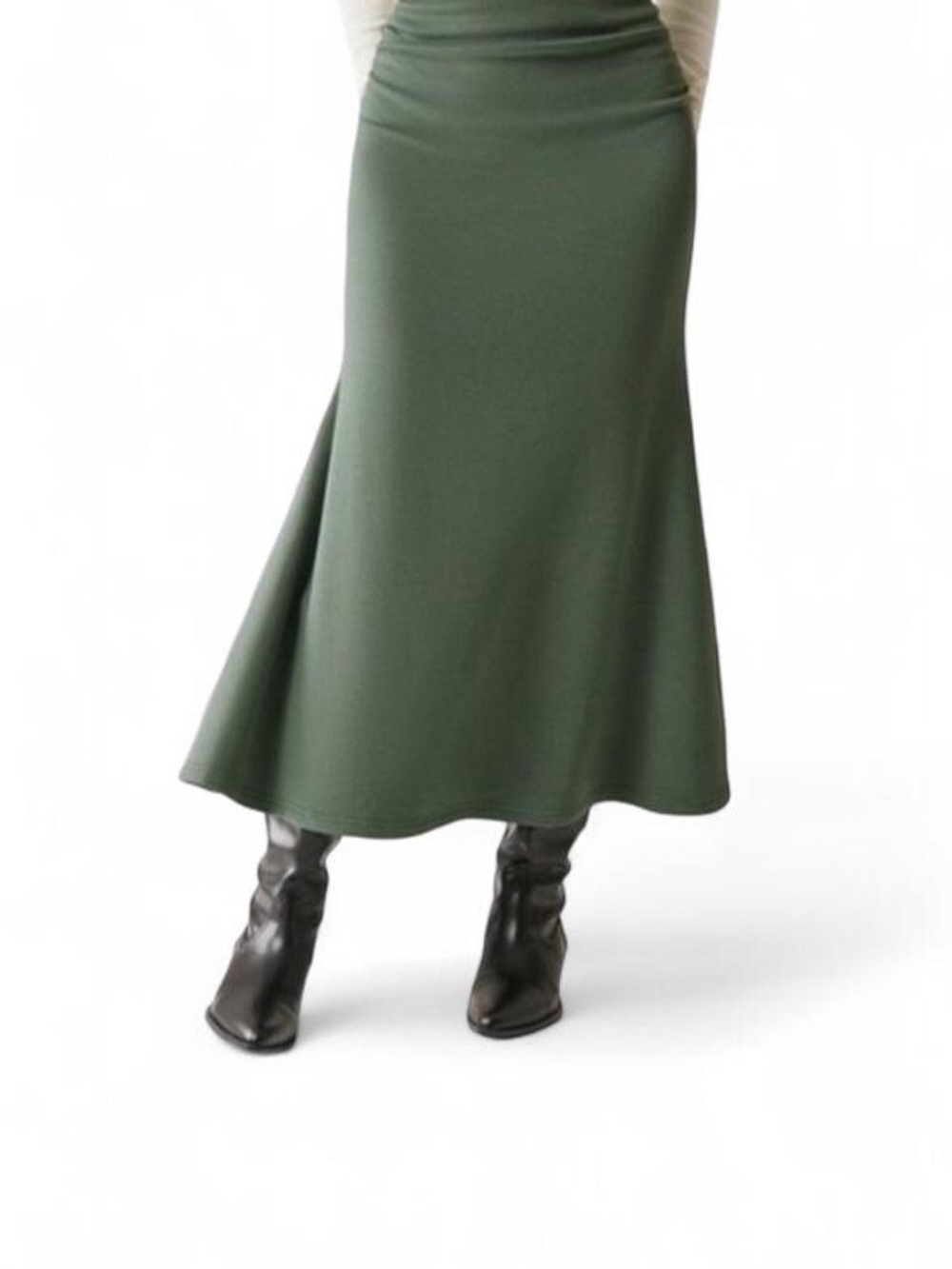 OGL Olive Green Mermaid Knit Skirt Sid L